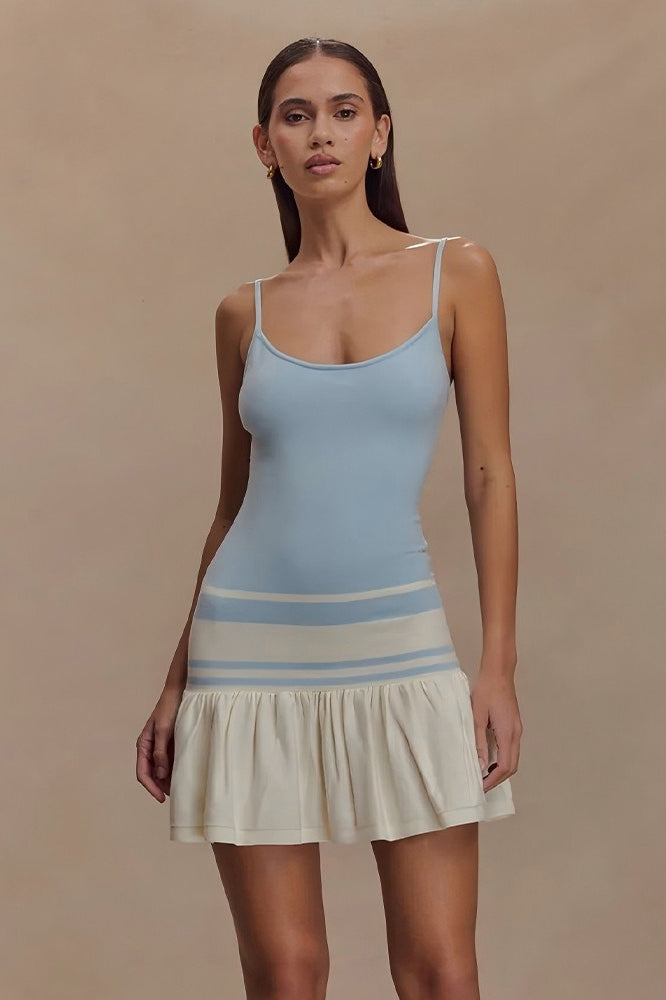 Sultry Color Block Slip Dress