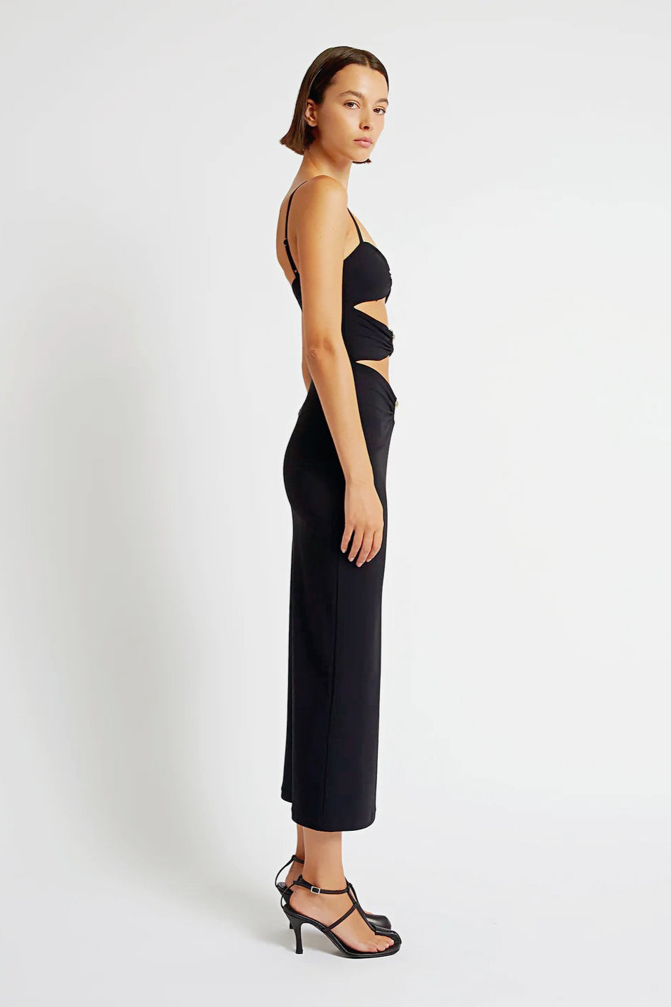 Bandage Knit Low-Cut Maxi Birthday Dress
