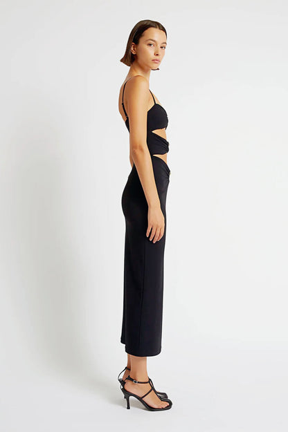 Bandage Knit Low-Cut Maxi Birthday Dress