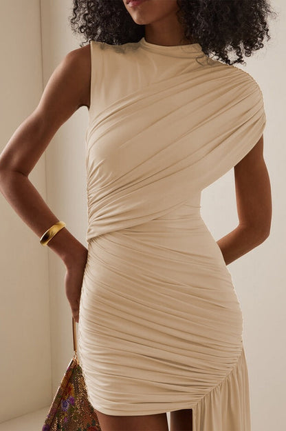 Fitted Ruffle Detail Work Dress