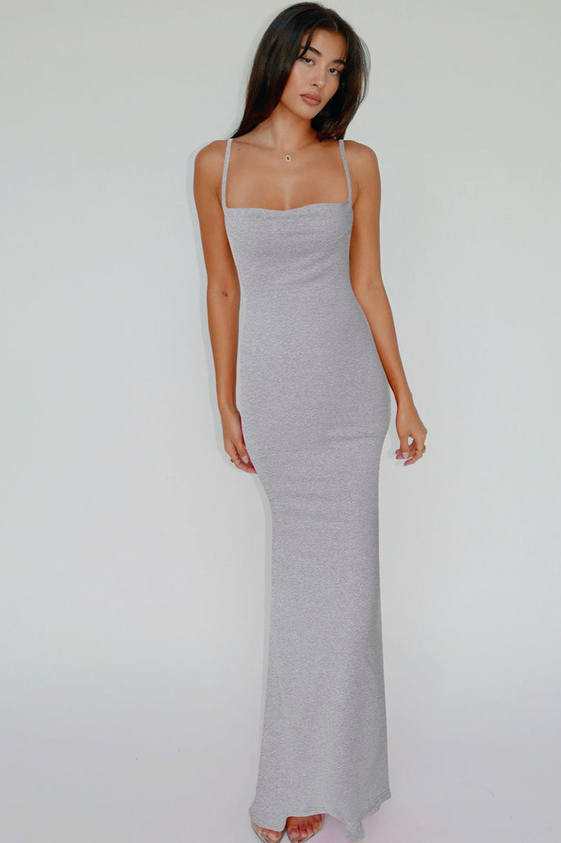 Sultry Solid Slip Dress