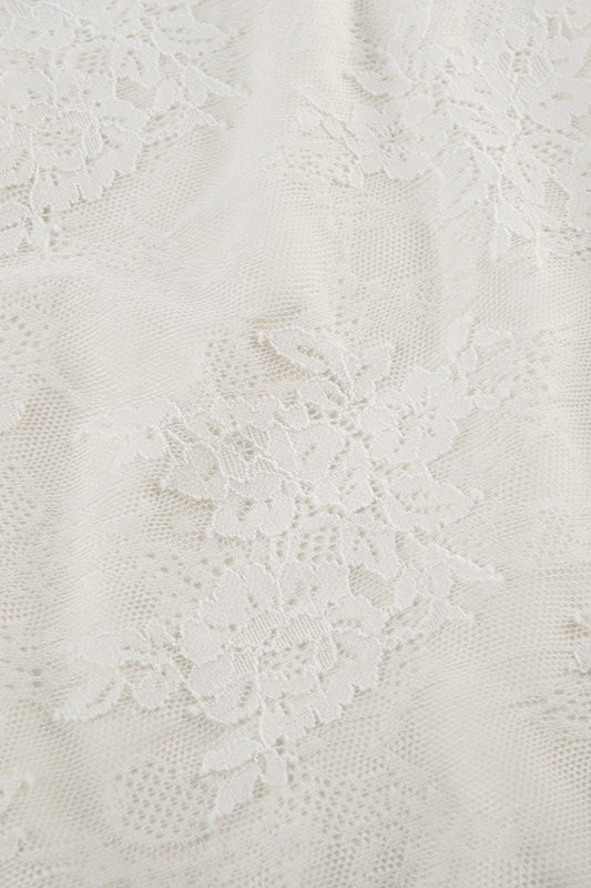 Sheer Ruched Split Cami Maxi Lace Dress