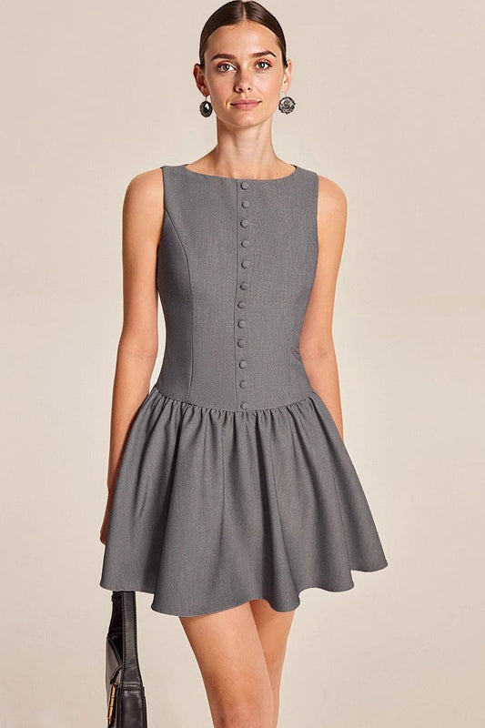 Elegant Ruffle A Line Work Dress