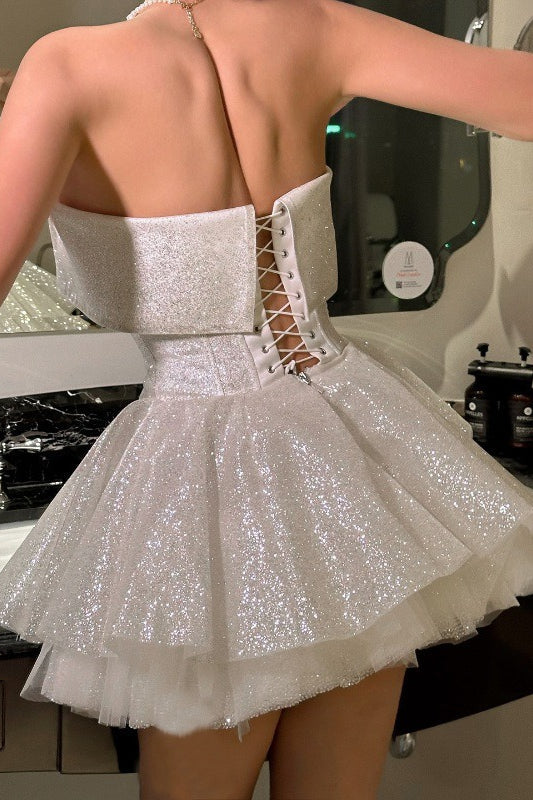 Elegant Strapless Party Dress