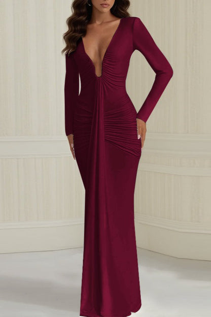 U-Neck Bodycon Party Dress