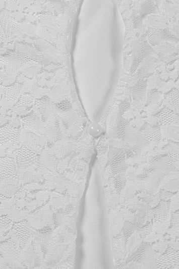 Hollow Out Buttoned Bodycon Lace Dress