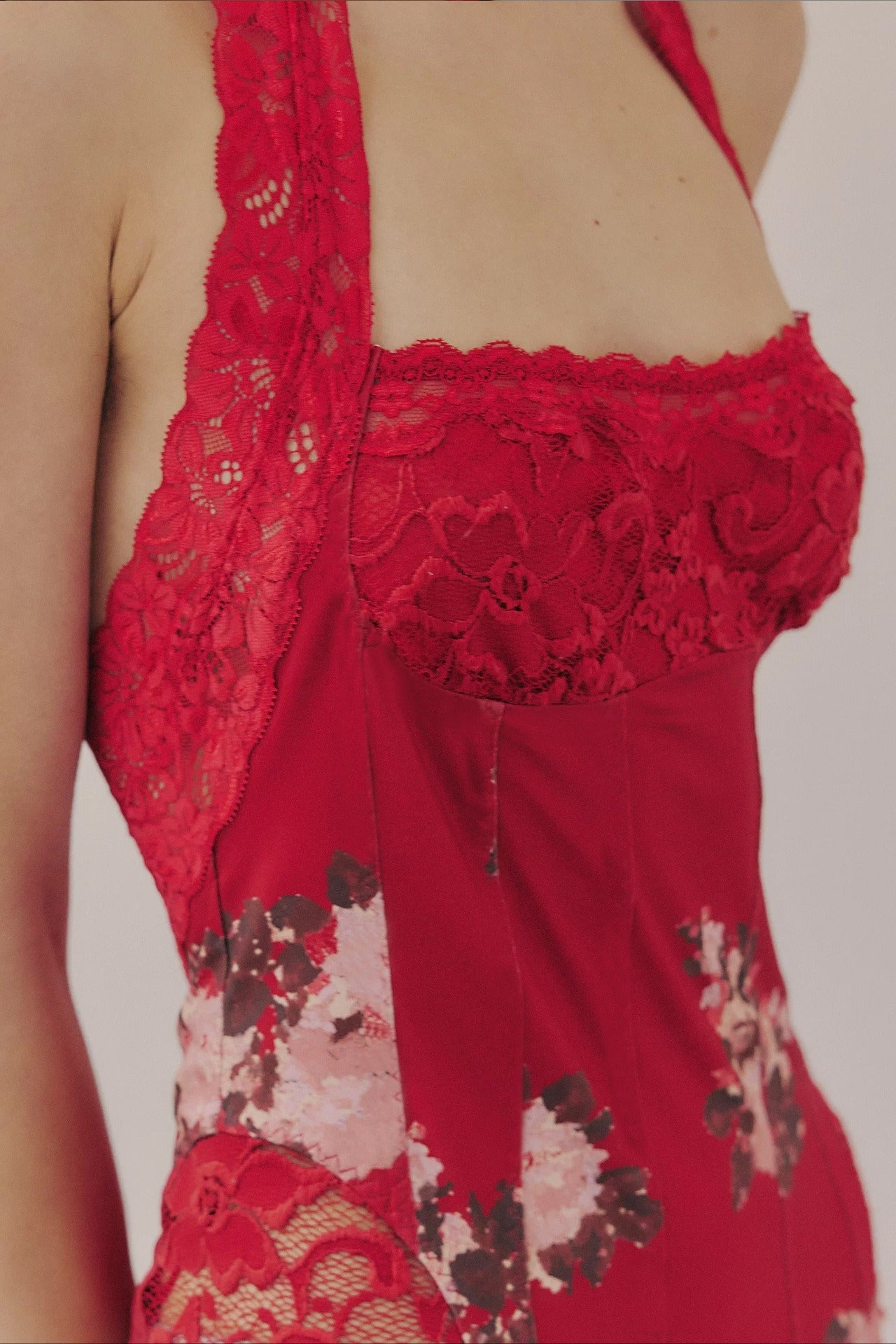 Elegant Floral Spaghetti Strap Maxi Lace Dress