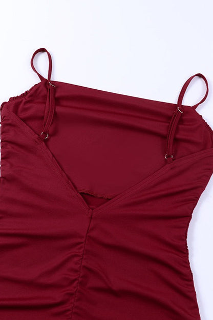 Chic Ruched Bodycon Party Dress