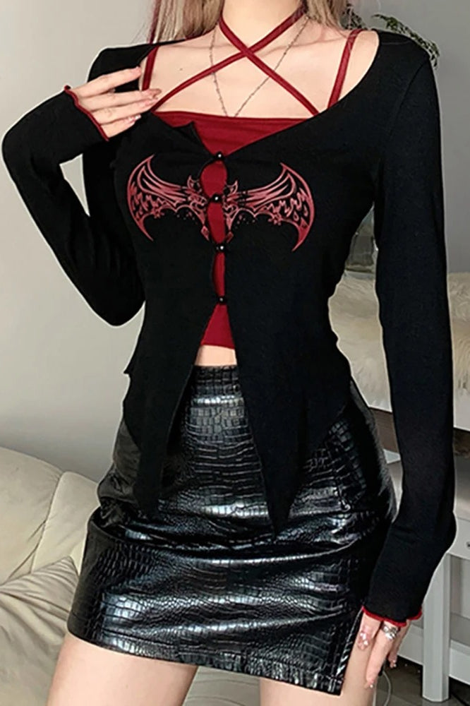 Gothic Bandage Layered T-Shirt