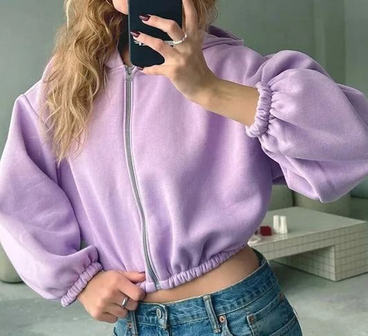 Oversized Fleece Pocket Zip Hoodie