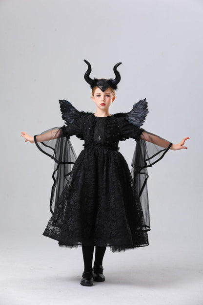 Maleficent Style Kid Halloween Costume