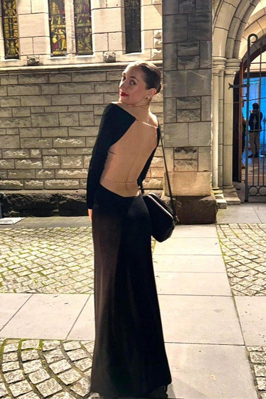 Chic Chain Accent Party Dress