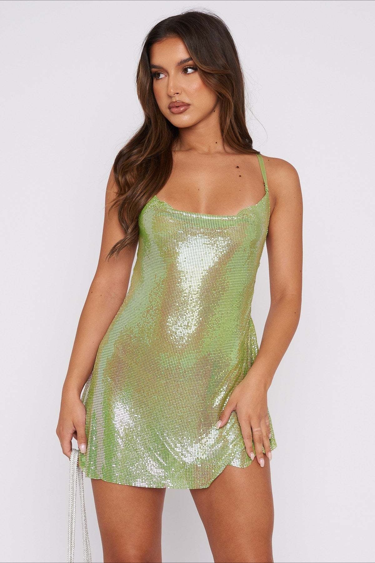 Sexy Slim Open Back Off-Shoulder Sequin Dress