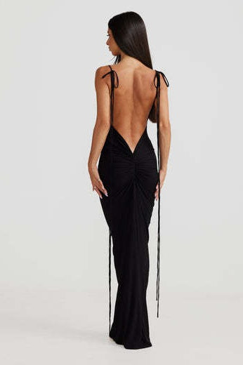 Solid Color Bodycon Slip Party Dress