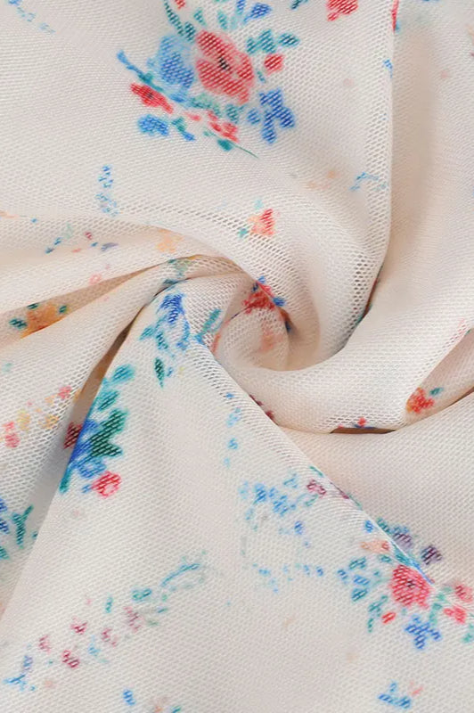 Spaghetti Strap Backless Floral Dress