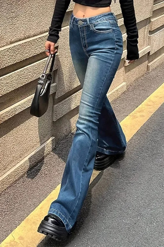 High Waist Flared Bootcut Jeans