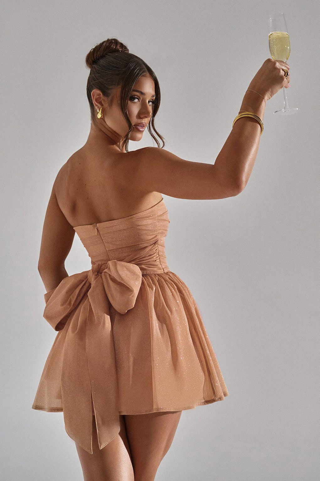 Slim-Fit Mesh Party Dress