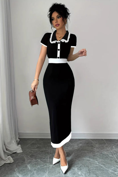 Sleeveless Fitted Waist Work Dress