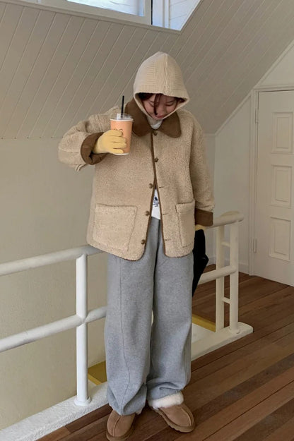 Wool Liner Single Breasted Lapel Jacket