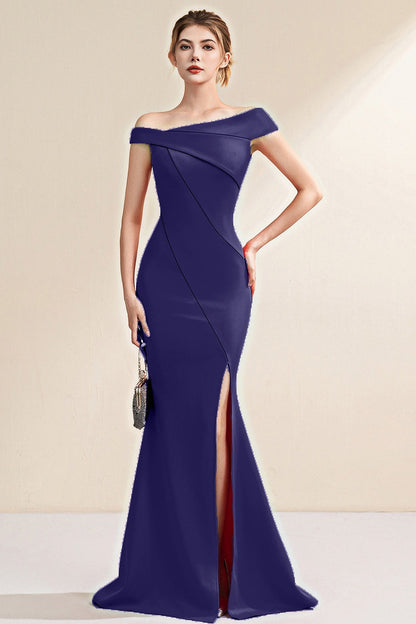 Elegant Off Shoulder Mermaid Slim Fit Long Formal Dress