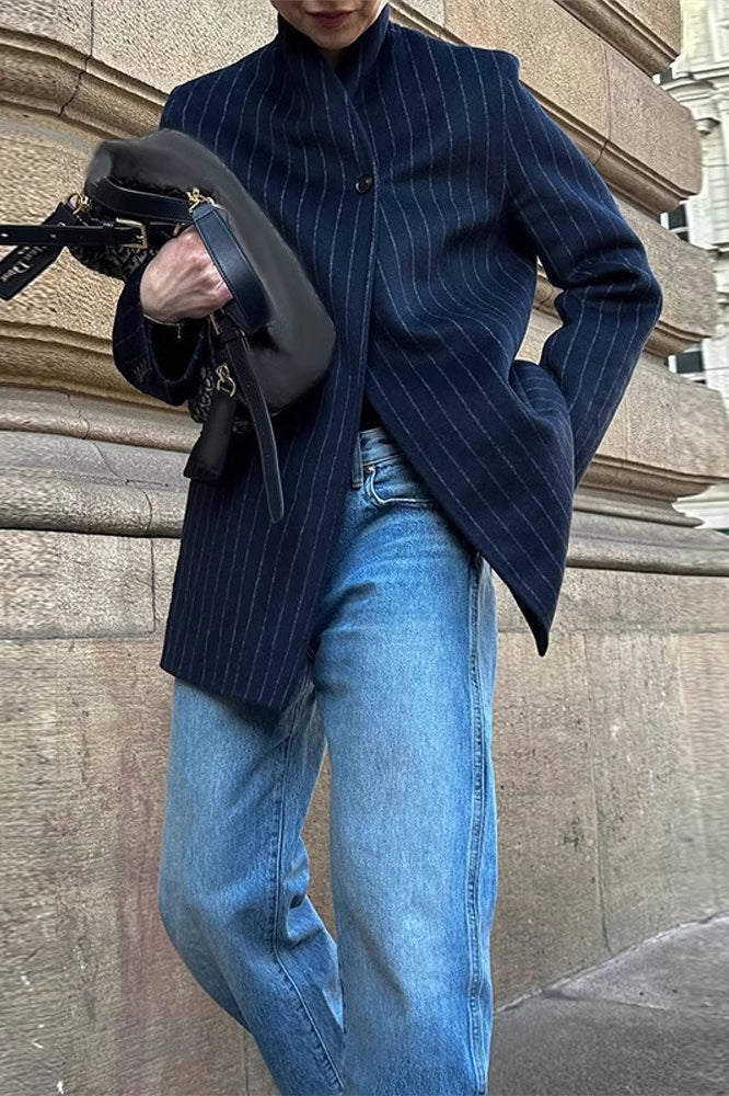 Striped Oversized Blazer Coat