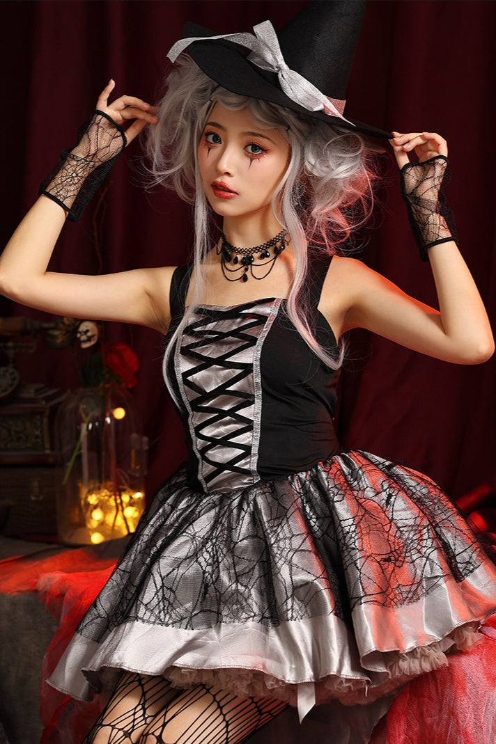 Strappy Witch Tail Dress Halloween Costume