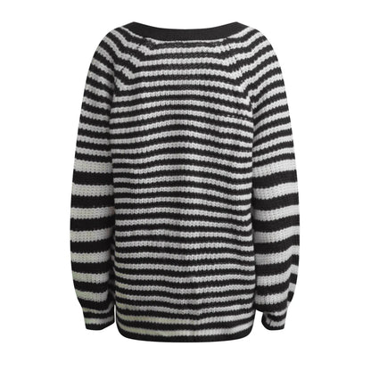 Knitted Long Sleeve Cardigan Christmas Sweater - Autumn Winter Warm Casual