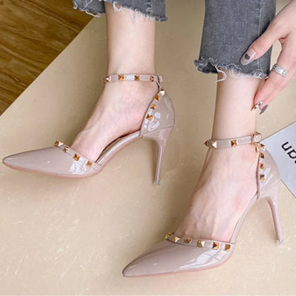 Full Toe Brand Designer Elegant Solid Color Large Size High Heel