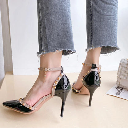 Full Toe Brand Designer Elegant Solid Color Large Size High Heel