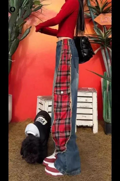 Hip-Hop Patchwork Jeans