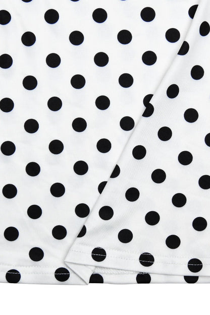 Polka Dot Round Neck Two Pieces Set