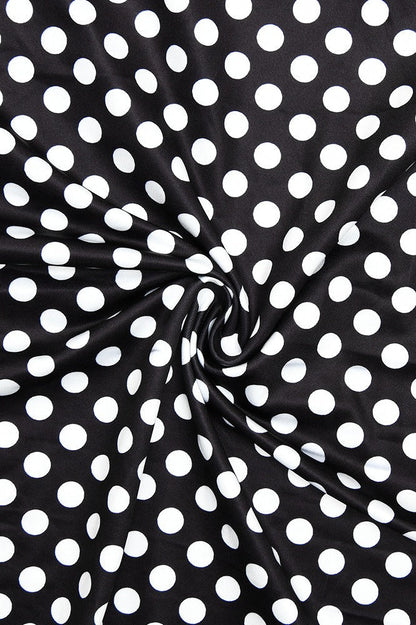 Sexy Polka Dot Halter Neck Bodycon Maxi Dress