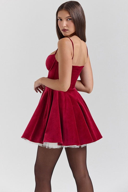 Low-Back V-Neck Party Dress