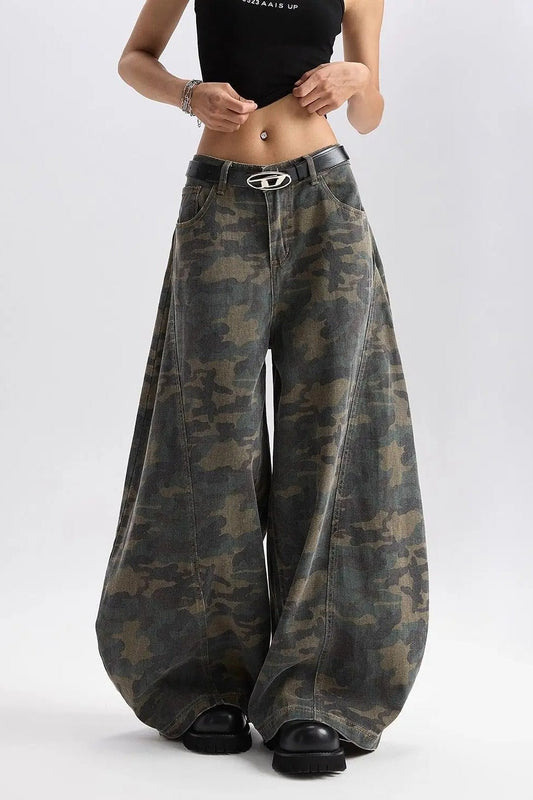 Retro Harajuku Camo Jeans