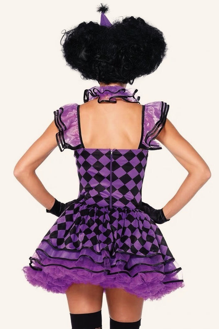 Evil Circus Clown Halloween Club Stage Party Dress