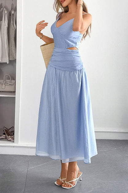 Chic Deep V Waist Work Dress