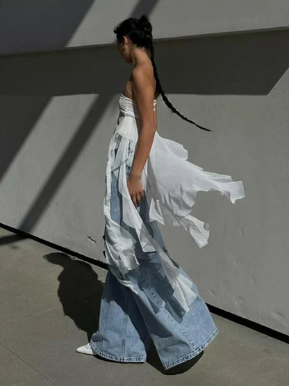 Solid Ruched Club Party Strapless