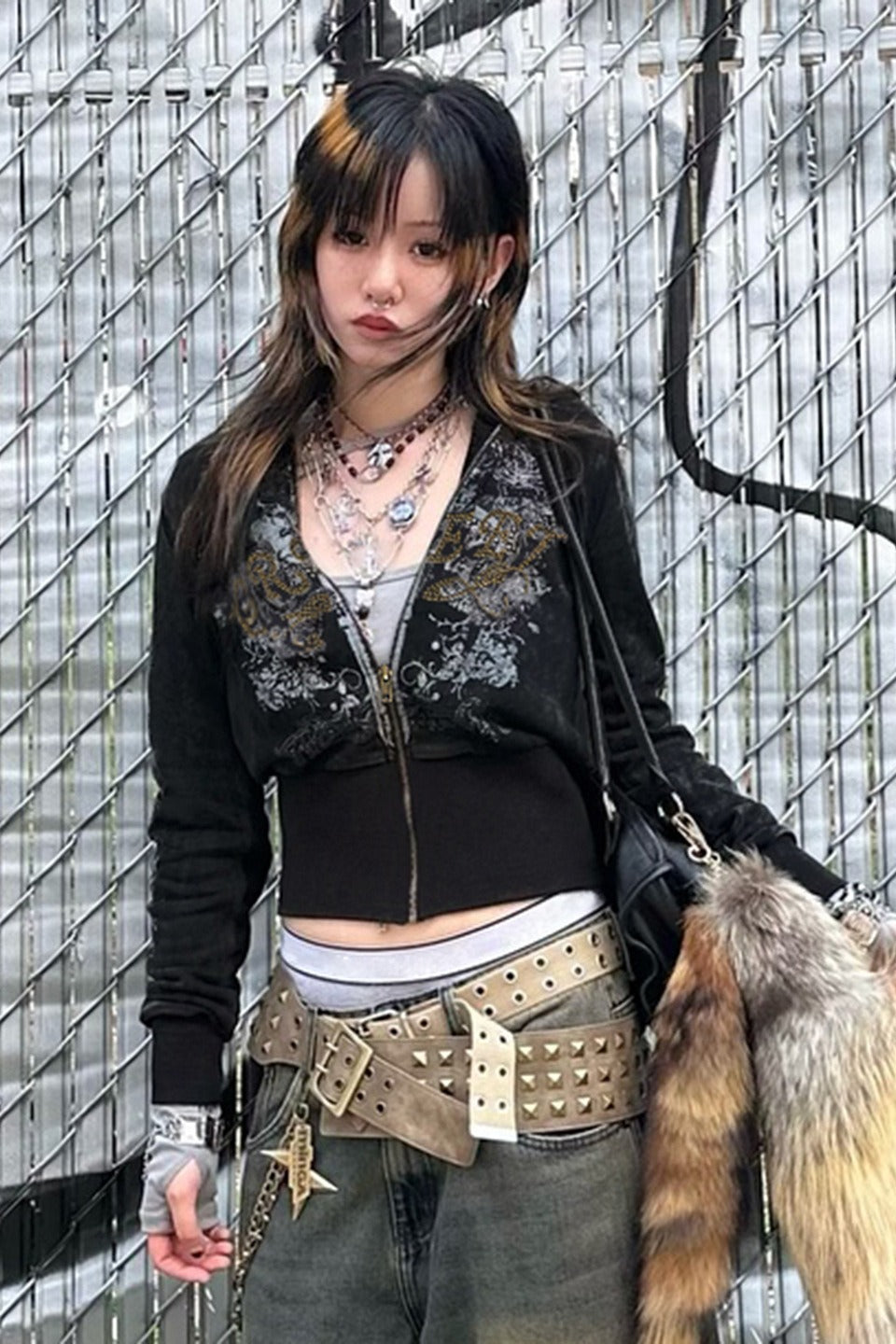 Street Style Color Block Hooded Hoodie