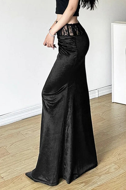 Halloween Lace Patchwork Skirt