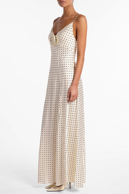 Print Low Back Slip Dress