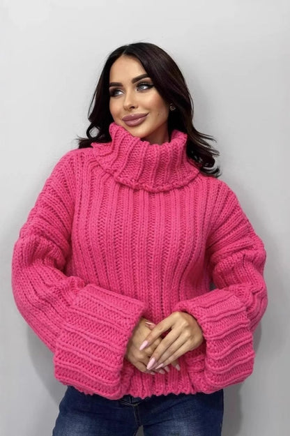 Relaxed Fit Turtleneck Sweater