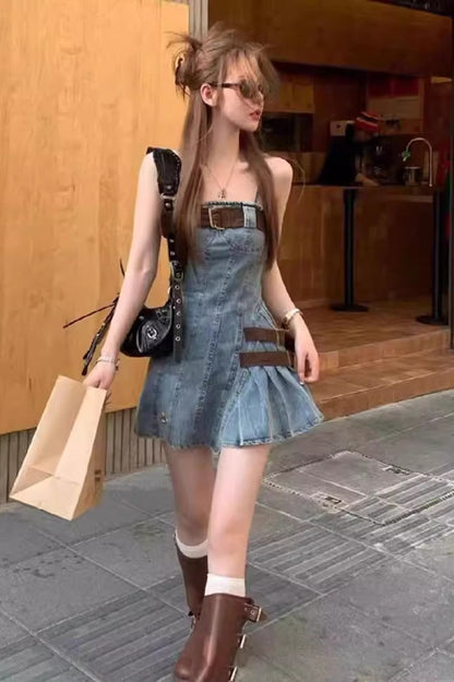 High Waist Sexy Denim Dress