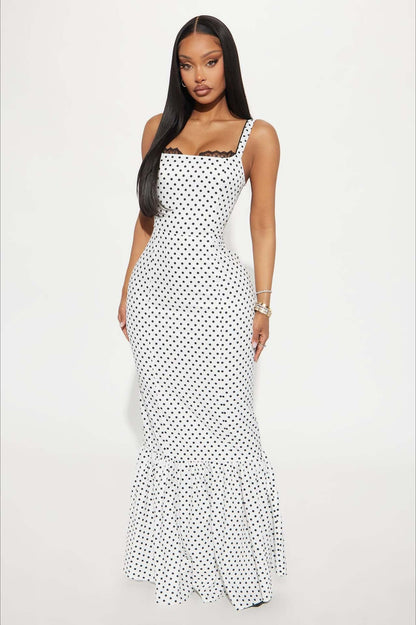 Sexy Polka Dot Cami Lace Dress