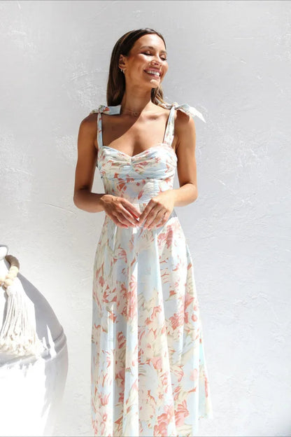 Boho Sleeveless Maxi Floral Dress