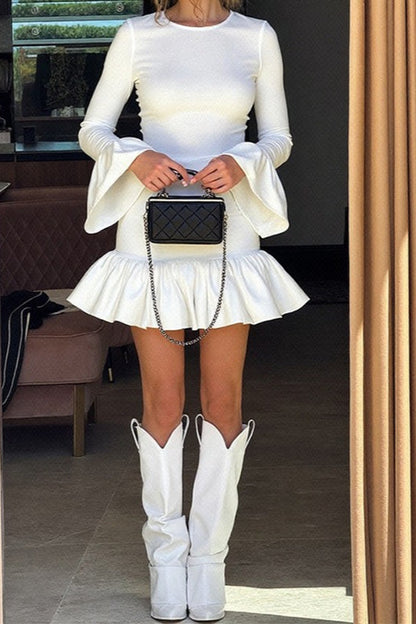 Fitted Bell Sleeve Bodycon Work Dress