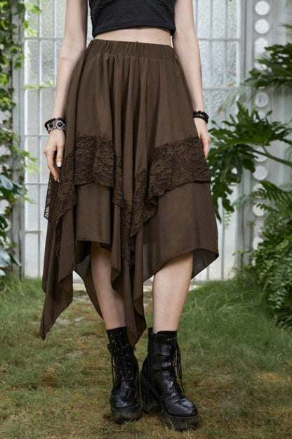 Halloween Gothic Punk Lace Skirt