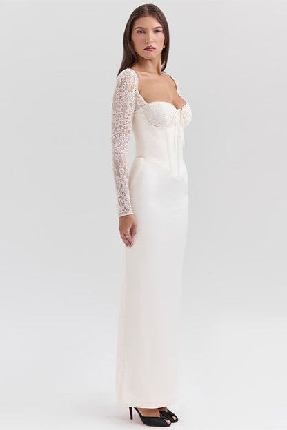 Long Sleeve Bodycon Maxi Lace Dress