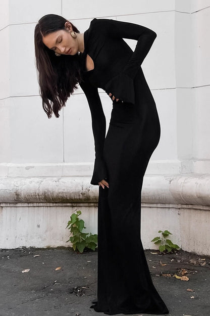 Bell Sleeve Knit Work Dress