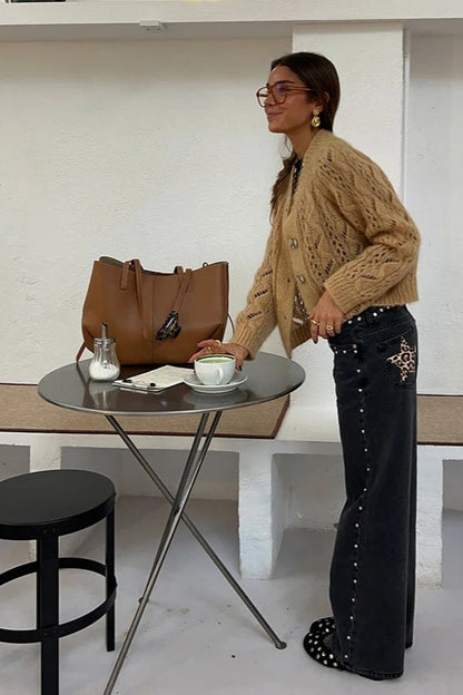 Patchwork Star Pocket Jeans