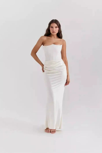 Low-Back Strapless Party Dress